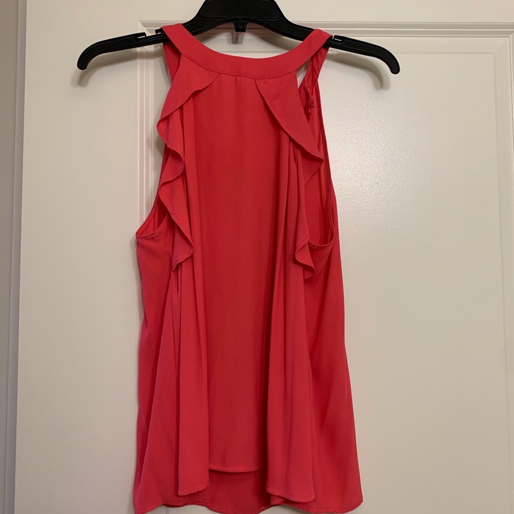 Coral high neck tank blouse